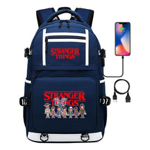 Strange Story Printed Usb Youth Student Backpack For Men And Women's Leisure Travel Backpack
