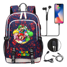 Super Mario Usb Youth School Bag Men's And Women's Leisure Sports Backpack