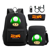 Usb Password Lock Youth Student Backpack Three Piece Set For Men And Women Backpacks