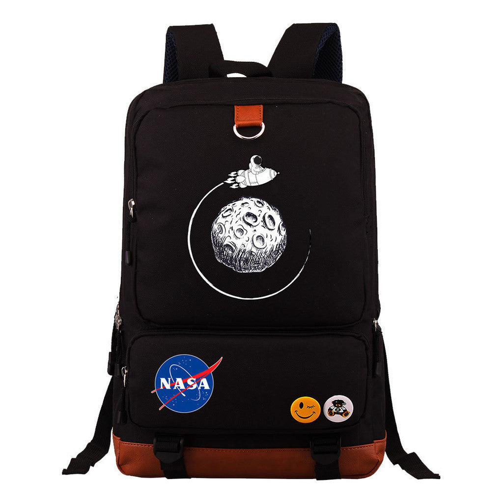 Nasa Fashion Printed Youth Student School Bag Travel Bag Men's And Women's Backpack Travel Backpack