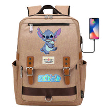Anime Star Baby Stitch Printed Youth Student School Bag Casual Magnetic Buckle Backpack