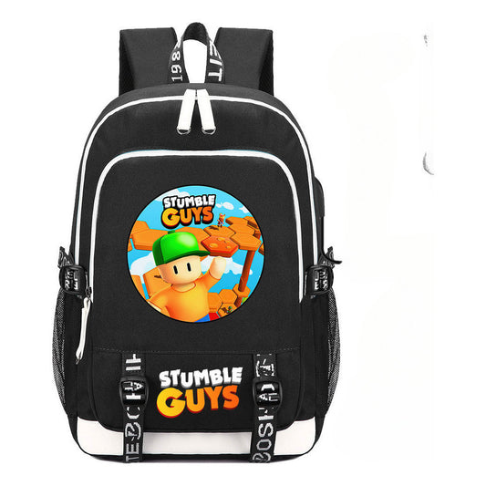 Printed Youth School Bag Usb Casual Backpack Travel Backpack