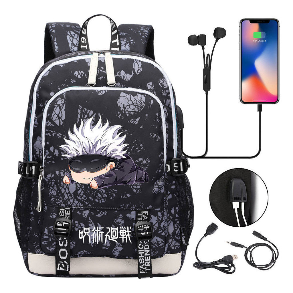 Youth Student Backpack Usb Men's And Women's Leisure Backpack