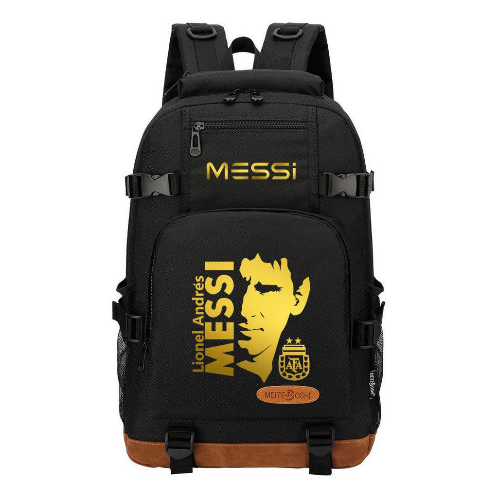 Hot Stamping Sports Football Star Printed Student Backpack For Men And Women's Backpacks