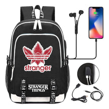 Strange Story Printed Usb Youth Student Backpack For Men And Women's Leisure Travel Backpack