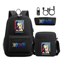 Usb Password Lock Student Backpack Three Piece Set Backpack Set