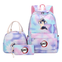 Cartoon Fashion Student Girls School Bag Lunch Bag Three Piece Set Backpack Set
