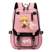 Cartoon Fashion Usb Youth School Bag For Boys And Girls Casual Ribbon Flip Backpack