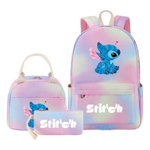 Interstellar Baby Stitch Youth Student Girls School Bag Lunch Bag Three Piece Set Backpack Set