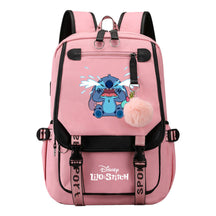 Interstellar Baby Stitch Usb Backpack With Casual Woven Strap Flip Back Backpack