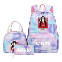 Naruto Student Girl Backpack Lunch Bag Three Piece Set Backpack Set