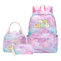 Game Corner Biology Youth Student Girls School Bag Lunch Bag Three Piece Set Backpack Set