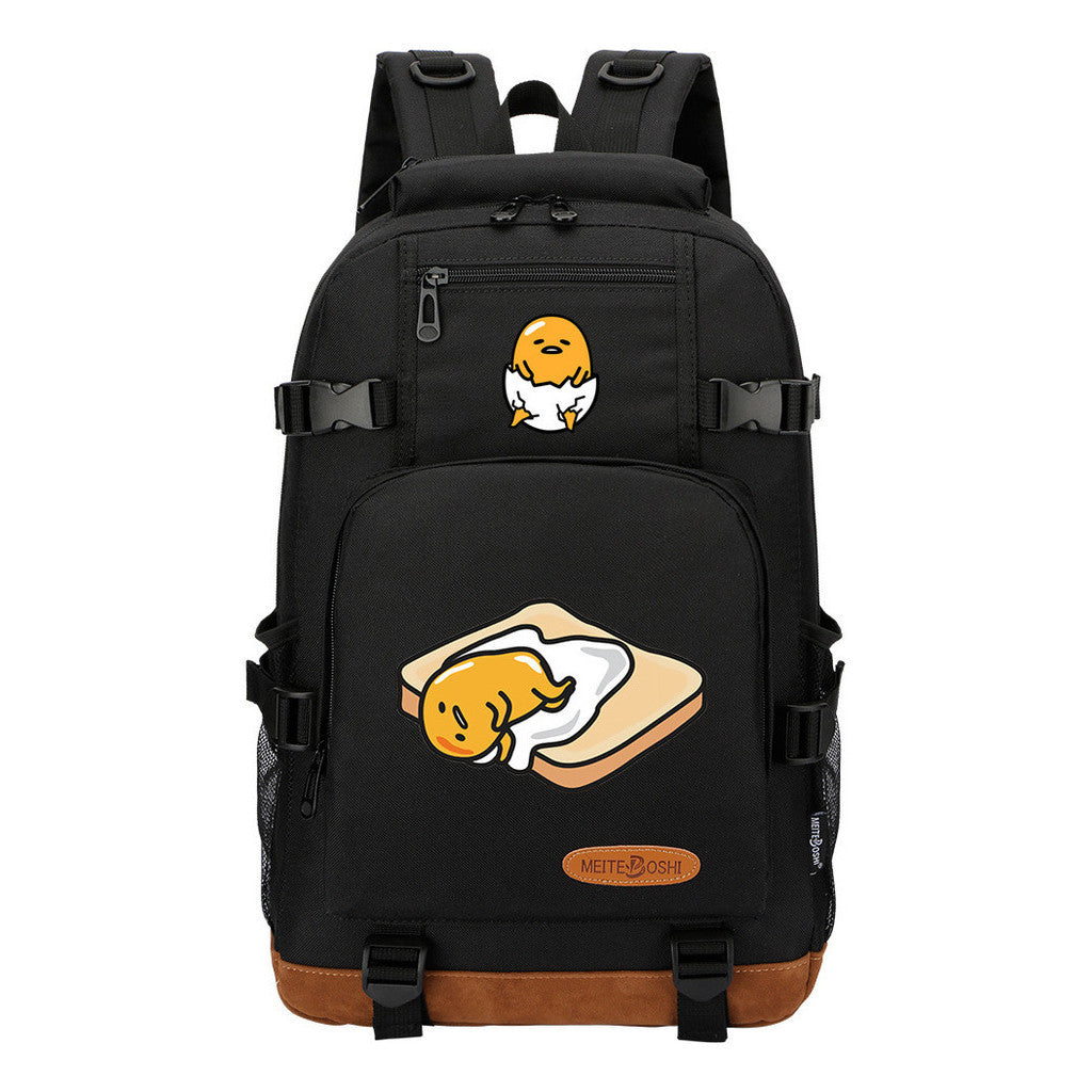 Lazy Egg Teenage Student Backpacks Boys And Girls Backpack