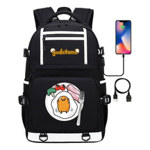 Cartoon Cartoon Lazy Egg Usb Student Backpack Backpack Leisure Travel Bag