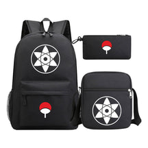 Anime Naruto Starry Sky Youth School Bag Three Piece Set For Men And Women Backpack Set