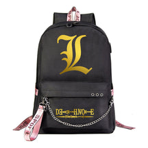 Golden Death Note Death God Usb Youth Student School Bag Leisure Travel Backpack