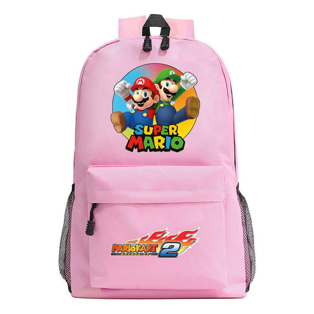 Super Mario Starry Sky Student Backpack For Men And Women's Leisure Travel Backpack