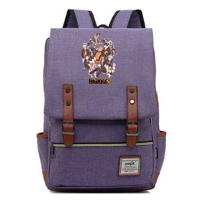 Volleyball Youth Printed Student School Bag Casual Belt Buckle Classic Backpack