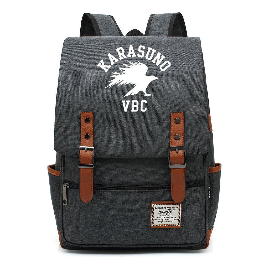 Volleyball Youth Printed Student School Bag Casual Belt Buckle Classic Backpack