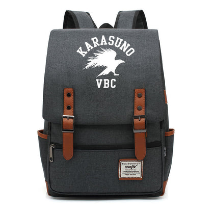 Volleyball Youth Printed Student School Bag Casual Belt Buckle Classic Backpack