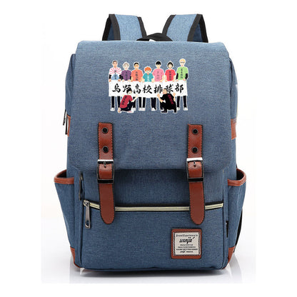 Volleyball Youth Printed Youth Student School Bag Men's And Women's Leisure Belt Buckle Classic Backpack