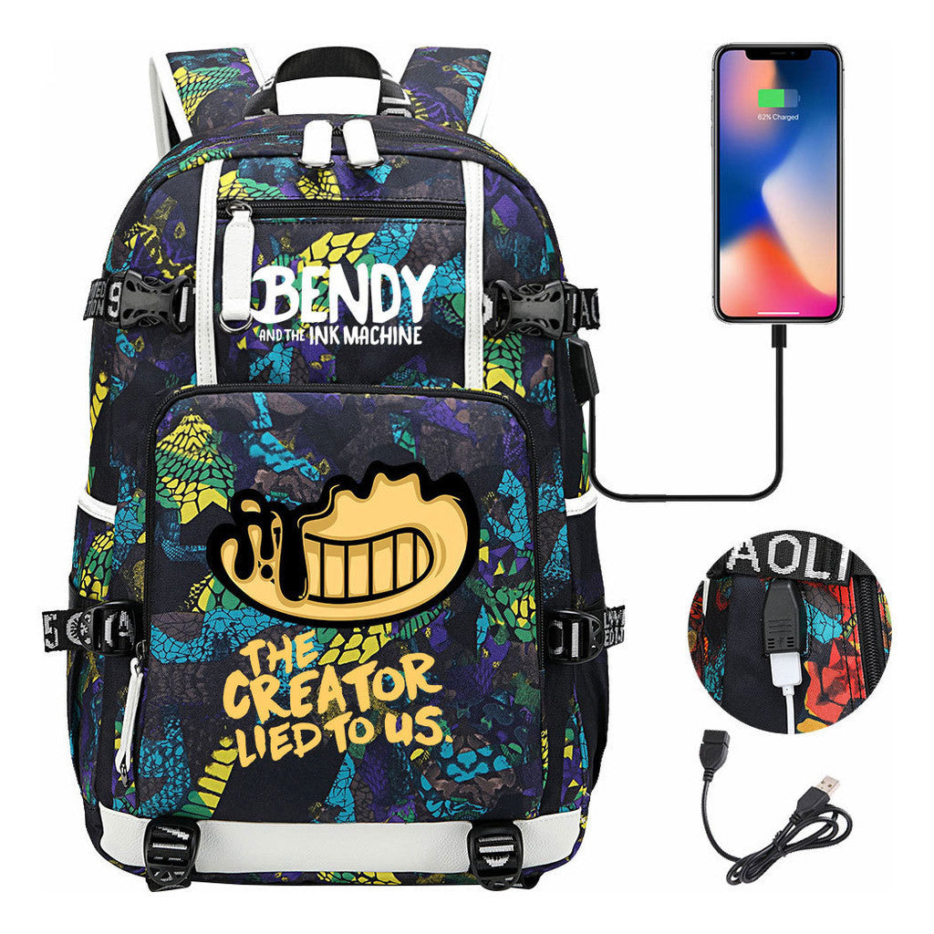 Usb Youth Student Backpack Travel Backpack