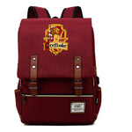 School Of Witchcraft And Wizardry Student Backpack Usb Men's And Women's Leisure Belt Buckle Backpack