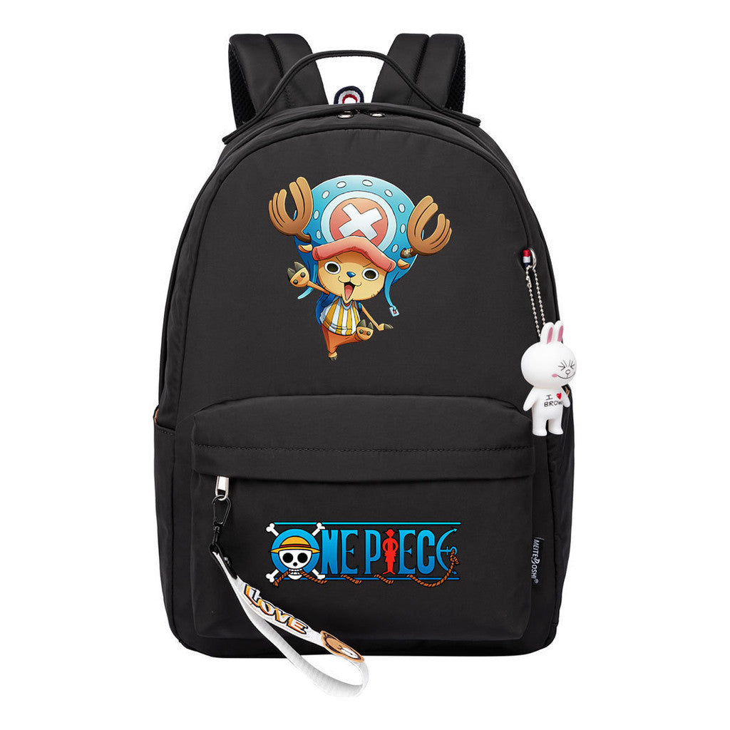 Cartoon Cartoon One Piece Luffy Schoolbag Leisure Bag Girls Backpack