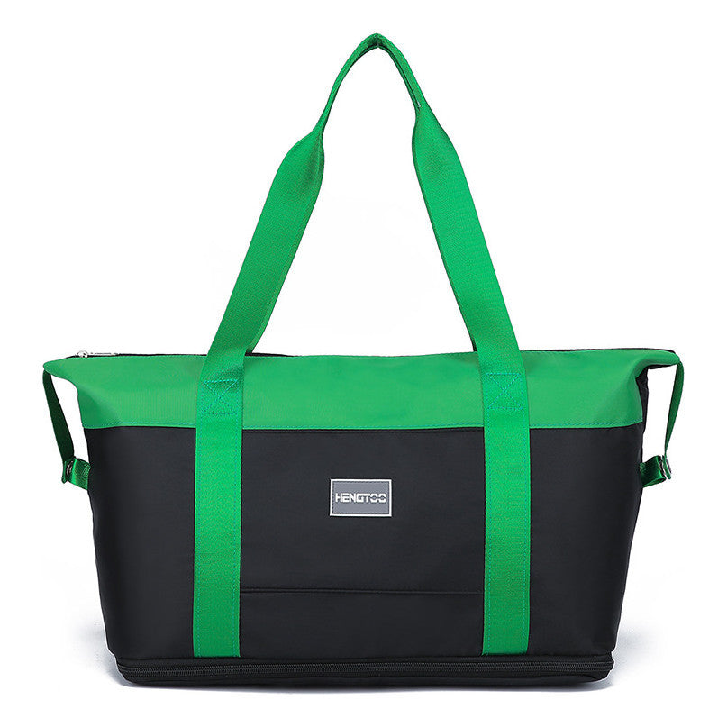 Contrast Color Luggage Bag, Travel Bag, Large Capacity Wet Dry Separation Sports And Fitness Bag, Shoulder Bag