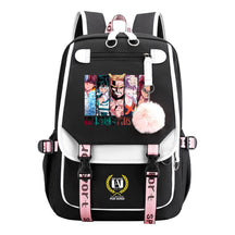 My Heroes Academy Usb Youth Student Backpack For Boys And Girls, Casual Woven Strap Flip Back Backpack