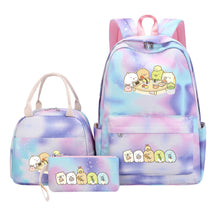 Game Corner Biology Youth Student Girls School Bag Lunch Bag Three Piece Set Backpack Set
