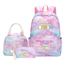 Game Corner Biology Youth School Bag Lunch Bag Three Piece Set Backpack Set