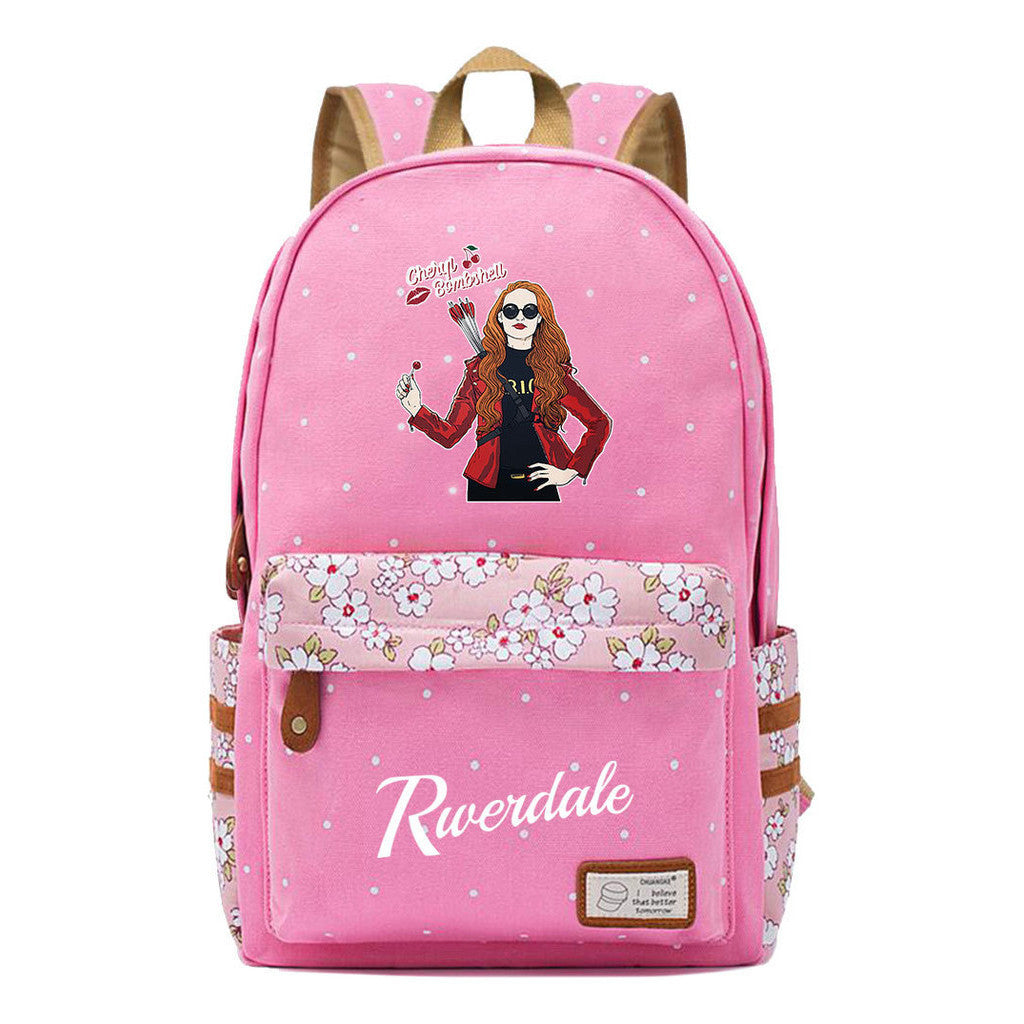 Valley Town Printed Youth School Bag Fashion Casual Backpack