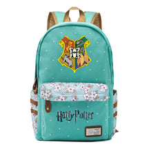 School Of Witchcraft And Wizardry Student Backpack With Floral Canvas Backpack
