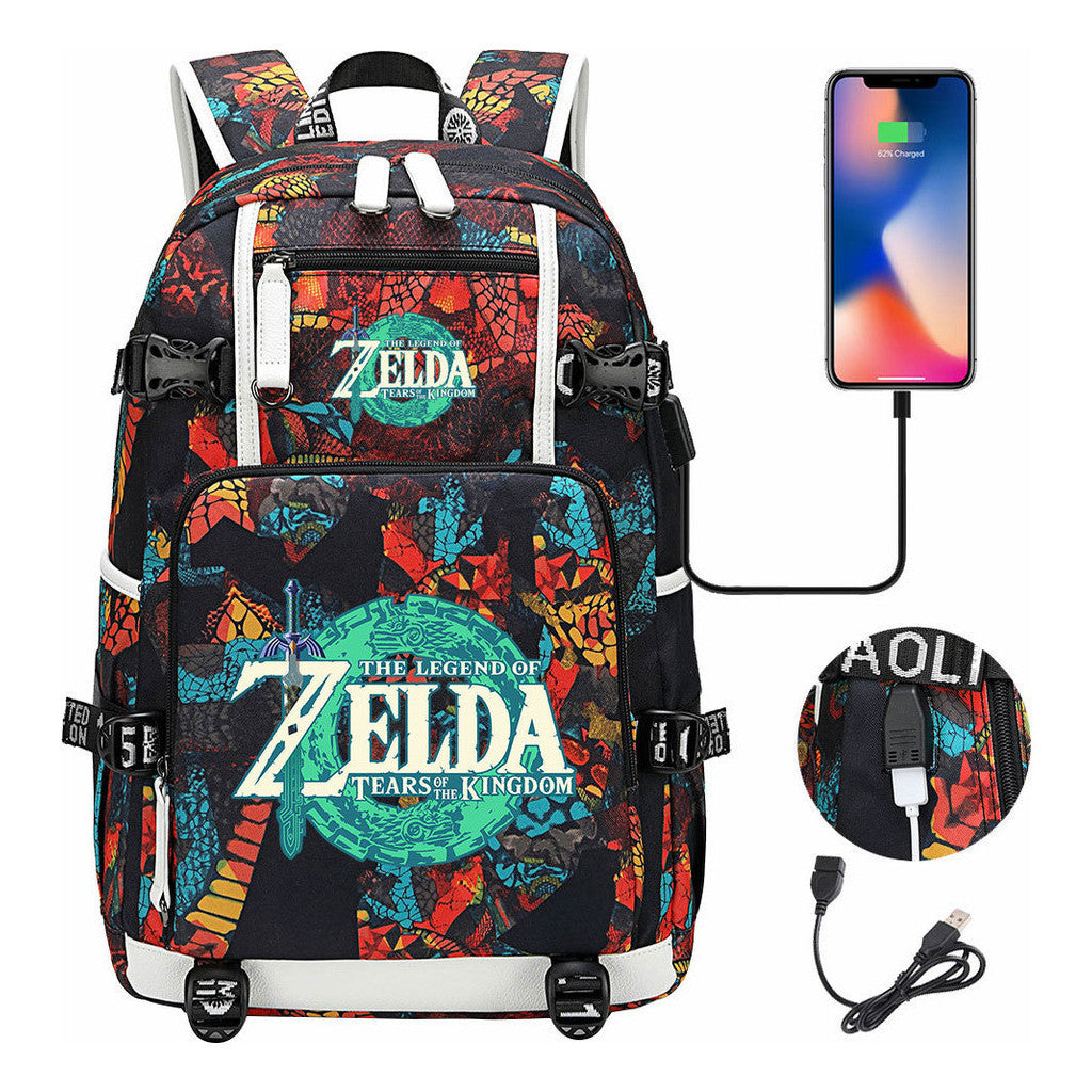 Printed Teenage Student Backpack For Men And Women's Leisure Travel Backpack