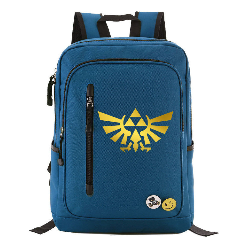 Golden Printed Youth Student Backpack For Men And Women's Leisure Travel Backpack