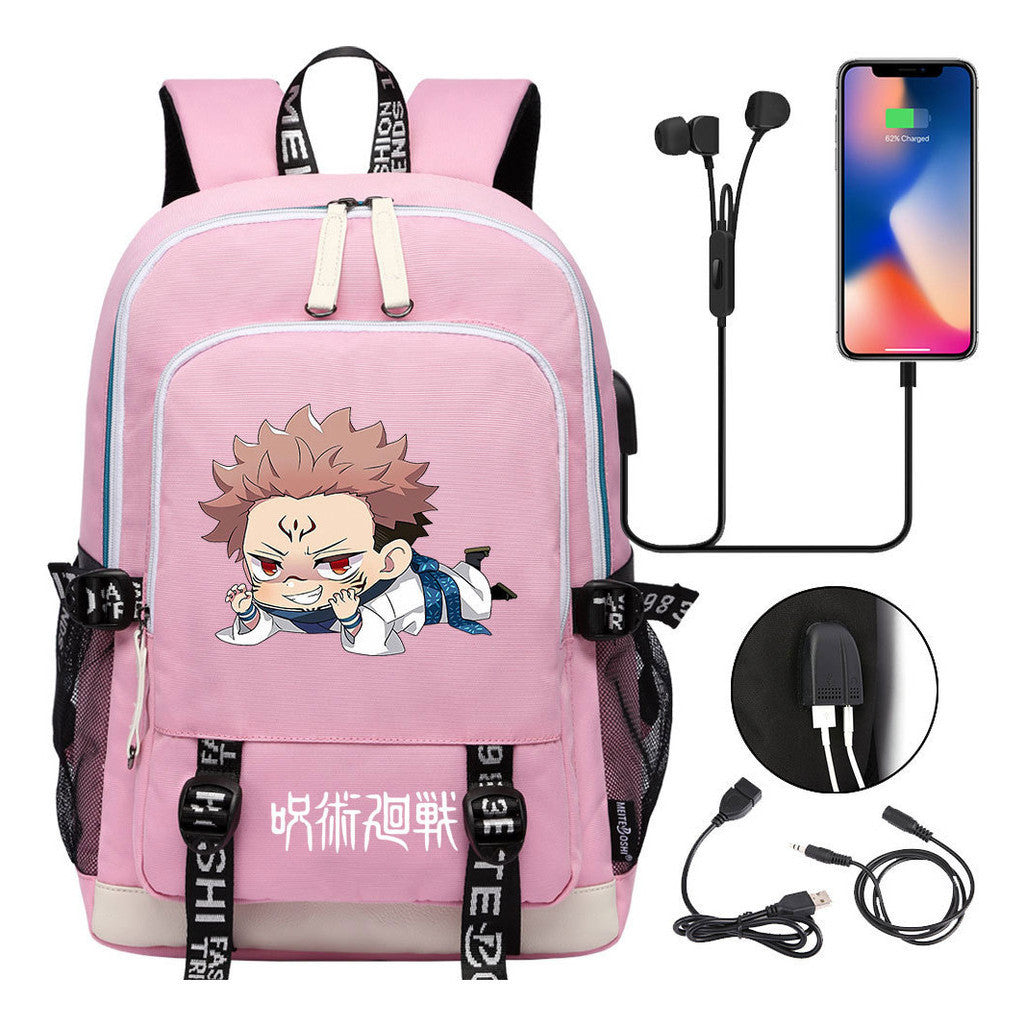Youth Student Backpack Usb Men's And Women's Leisure Backpack
