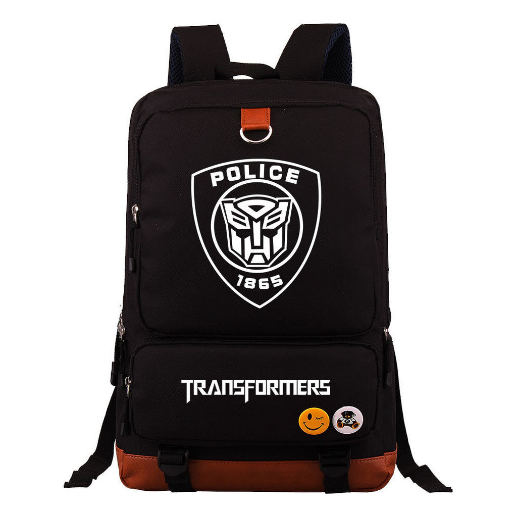 Cartoon Anime Transformation Mecha Student Backpack, Men's And Women's Backpack, Travel Bag