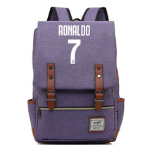 Football Star Cristiano Ronaldo Printed Student Backpack For Men And Women's Casual Classic Backpack