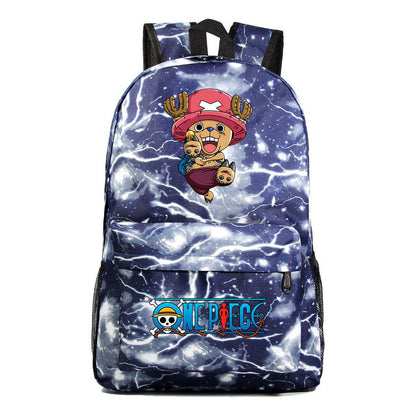 Anime One Piece Print Joba Youth School Bag Men's And Women's Leisure Backpack