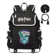 School Of Witchcraft And Wizardry Lion Print Usb Youth Student Backpack For Men And Women's Leisure Travel Backpack