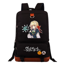 Violet Eternal Garden Printed Student School Bag Large Capacity Travel Bag Men's And Women's Backpack