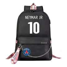 Football Star Neymar Printed Usb Youth Student Backpack For Men And Women's Leisure Travel Backpack