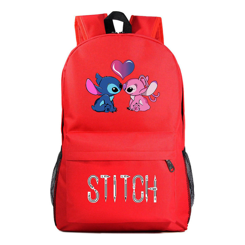 Interstellar Baby Stitch Printed Youth Student Backpack For Men And Women Casual Backpack
