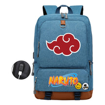 Naruto Printed Usb Student Backpack For Men And Women's Leisure Travel Backpack