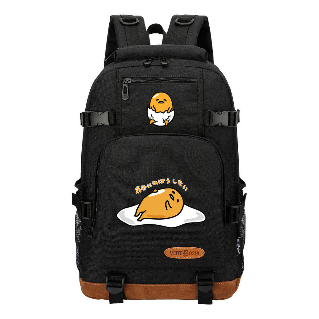 Lazy Egg Teenage Student Backpacks Boys And Girls Backpack