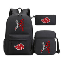 Anime Naruto Starry Sky Youth School Bag Three Piece Set For Boys And Girls Backpack Set