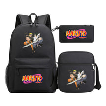 Anime Naruto Starry Sky Student School Bag Three Piece Set For Men And Women Backpack Set