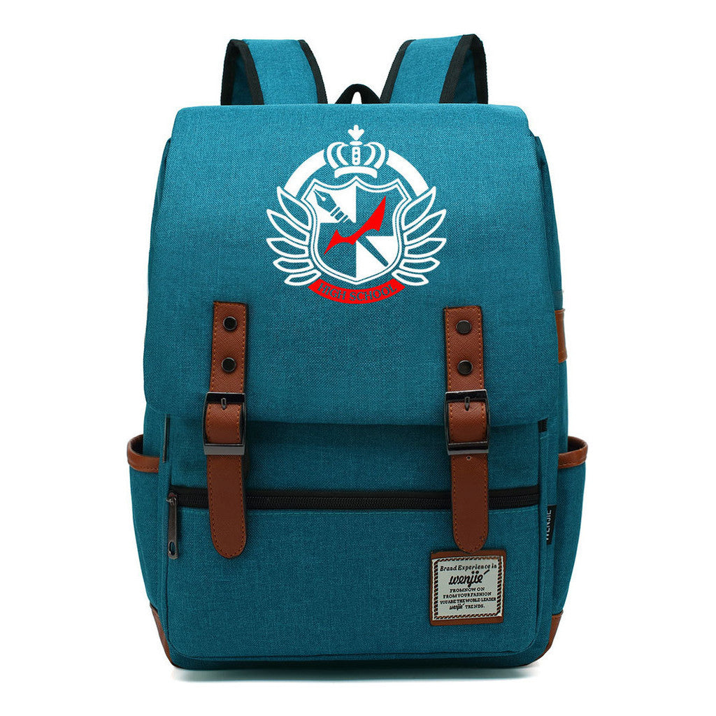 Printed Teenage Student Backpack For Men And Women With Casual Belt Buckle Classic Backpack
