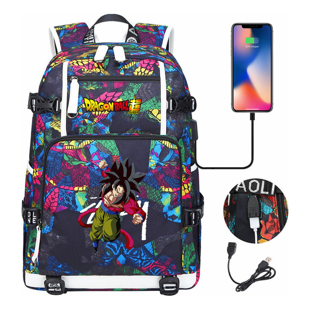 Fashionable Sun Wukong Usb Large Capacity Student Backpack For Leisure Travel Backpack